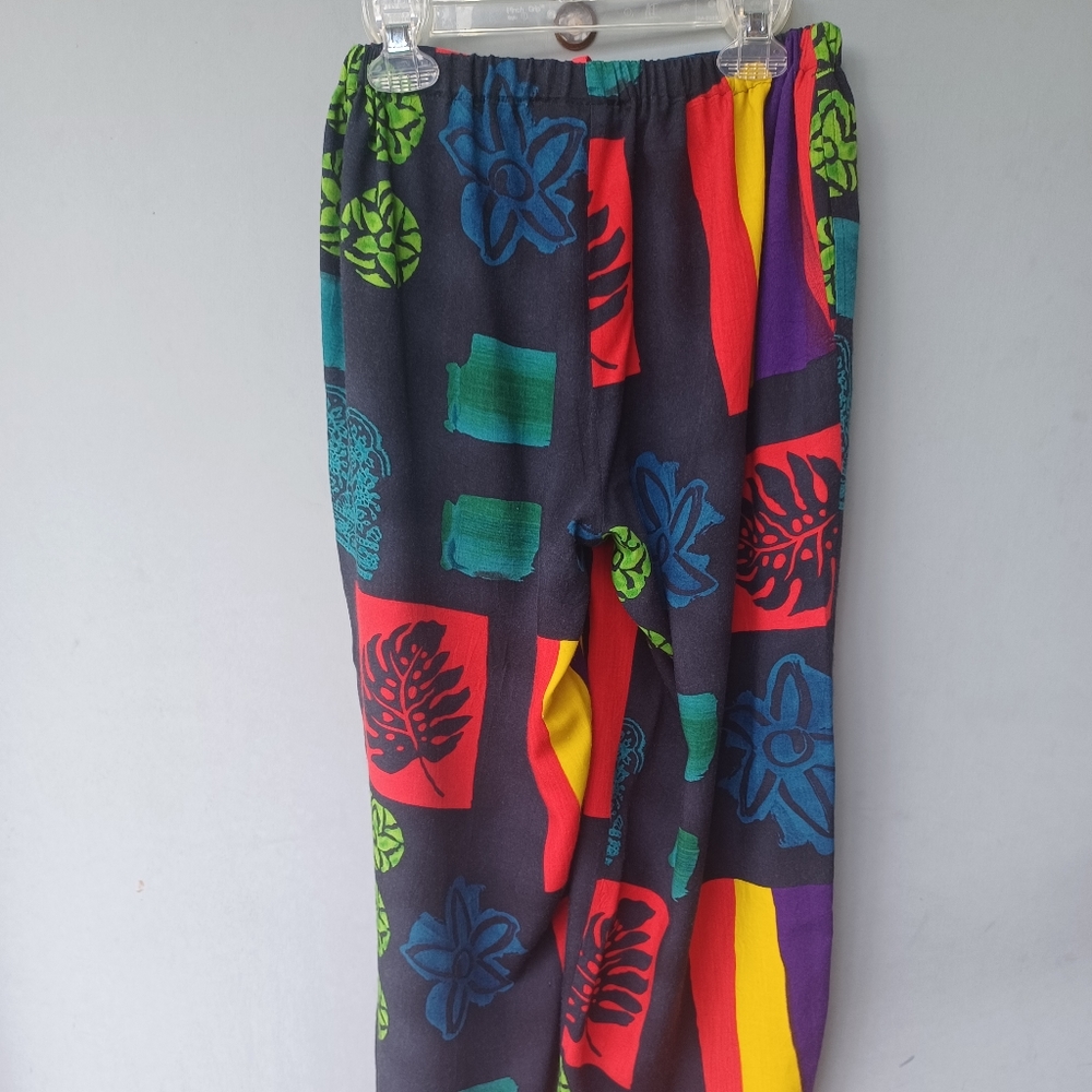 Vintage Jam's World 2 piece multi color pantsuit S. - Picture 9 of 12